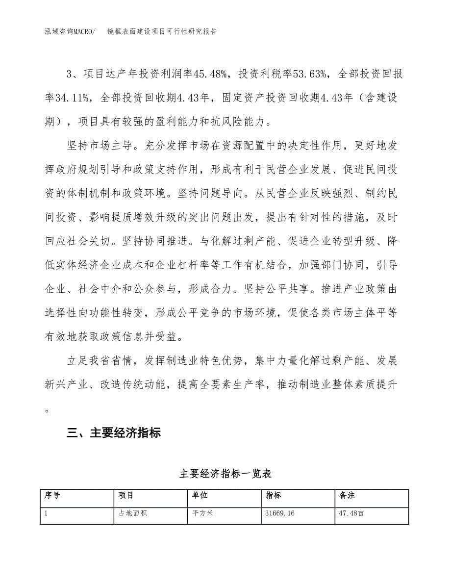 镜框表面建设项目可行性研究报告（47亩）.docx_第5页