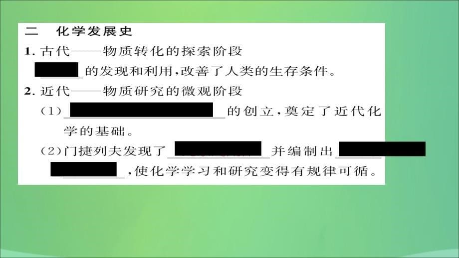 （贵阳专版）2018届九年级化学上册 绪言 化学使世界变得更加绚丽多彩课件 （新版）新人教版_第5页