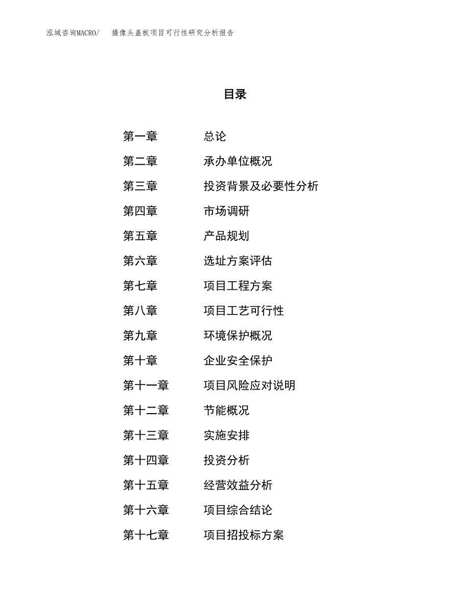 项目公示_摄像头盖板项目可行性研究分析报告.docx_第1页