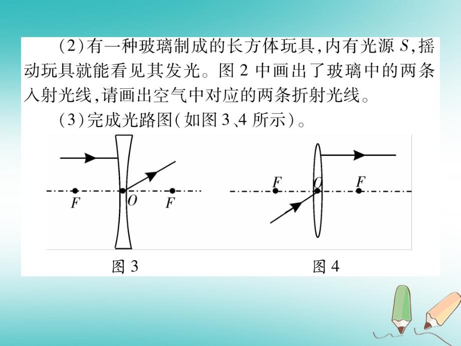 2018秋八年级物理上册 专题集训2 光学作图习题课件 （新版）教科版_第3页