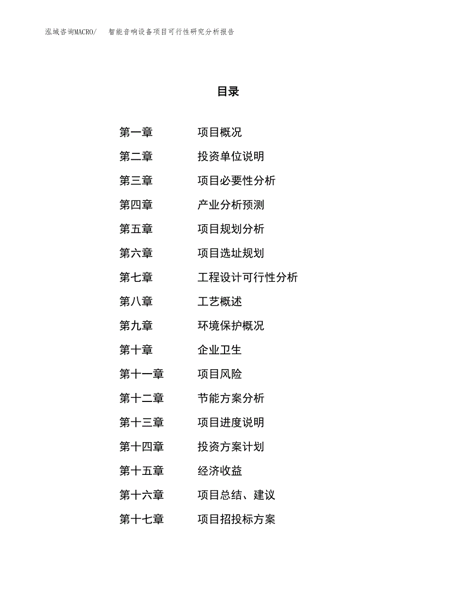 项目公示_智能音响设备项目可行性研究分析报告.docx_第1页