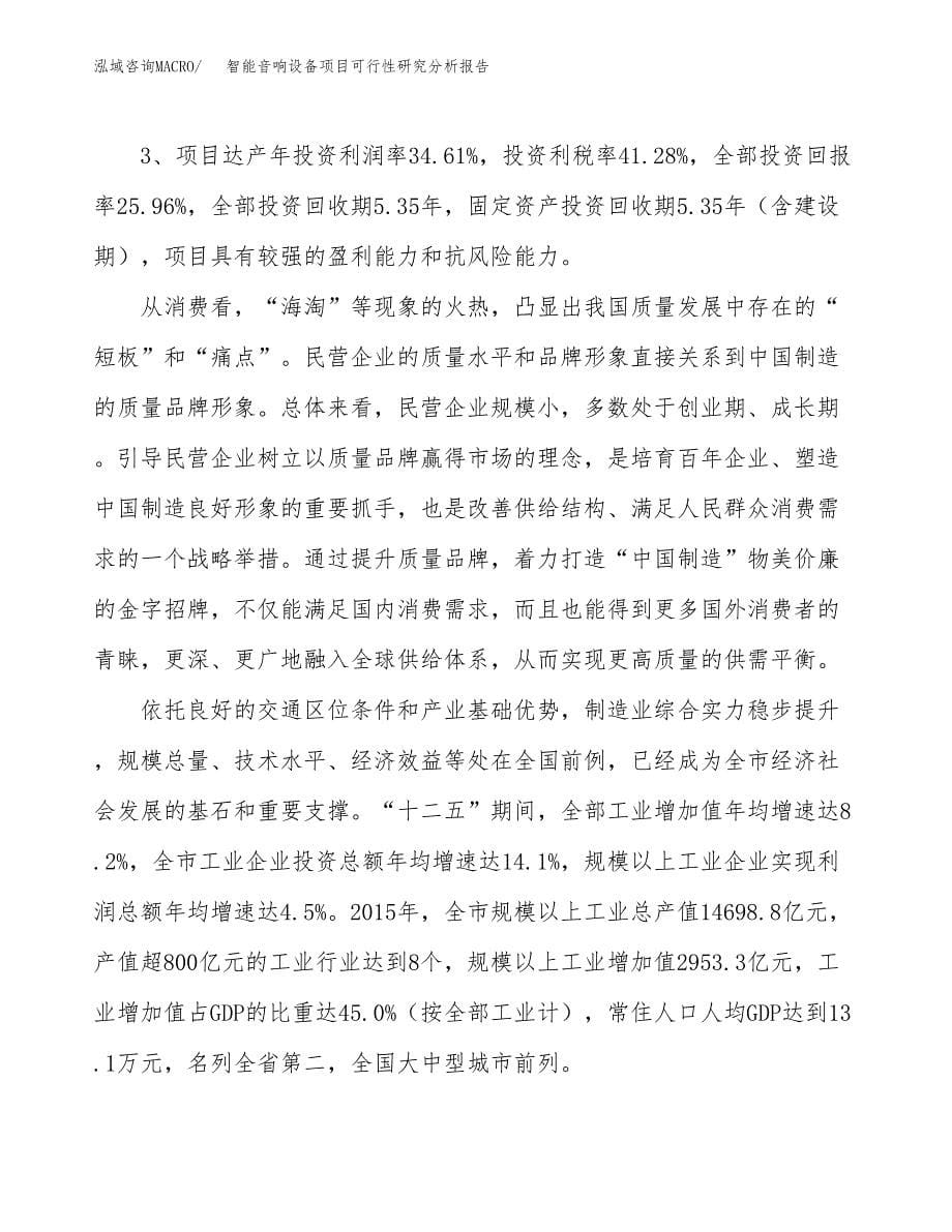 项目公示_智能音响设备项目可行性研究分析报告.docx_第5页