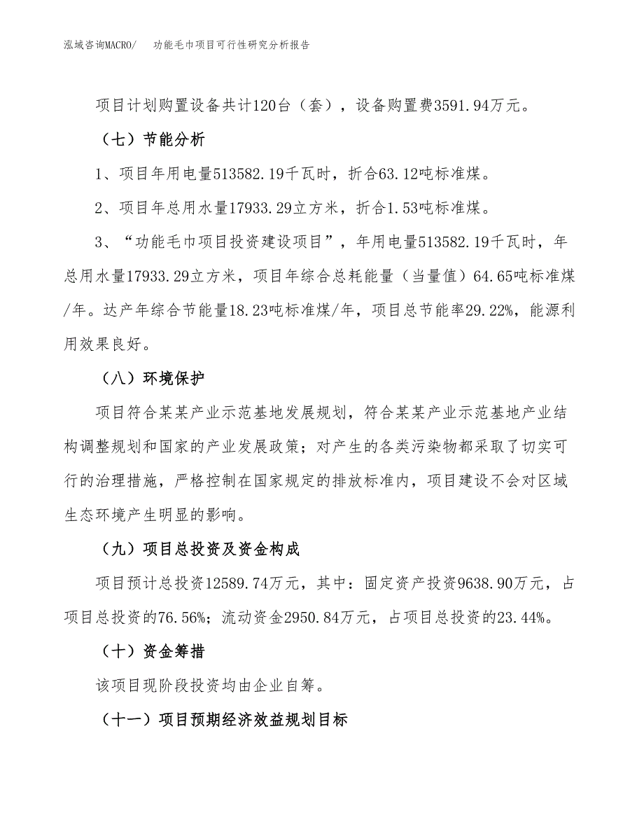 项目公示_功能毛巾项目可行性研究分析报告.docx_第3页