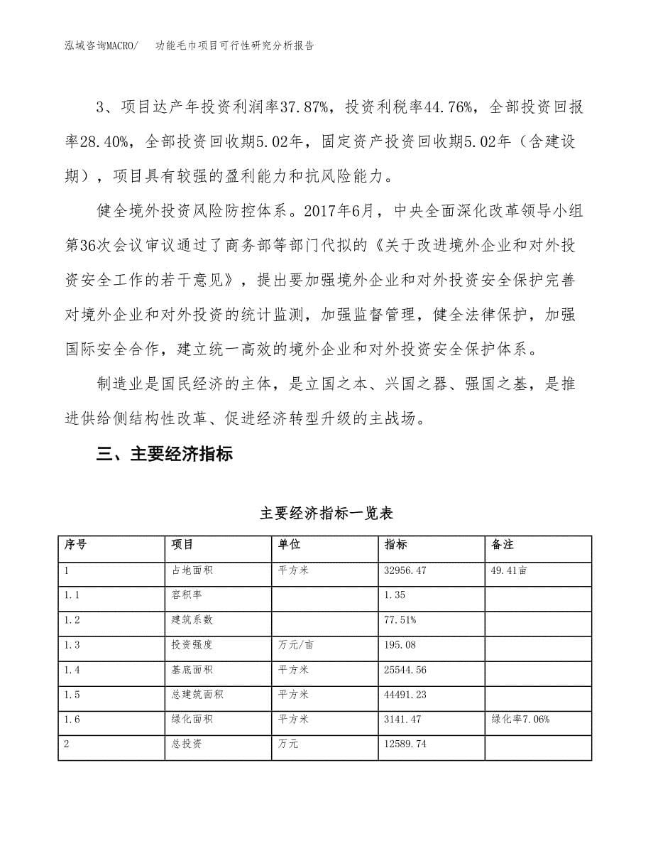 项目公示_功能毛巾项目可行性研究分析报告.docx_第5页