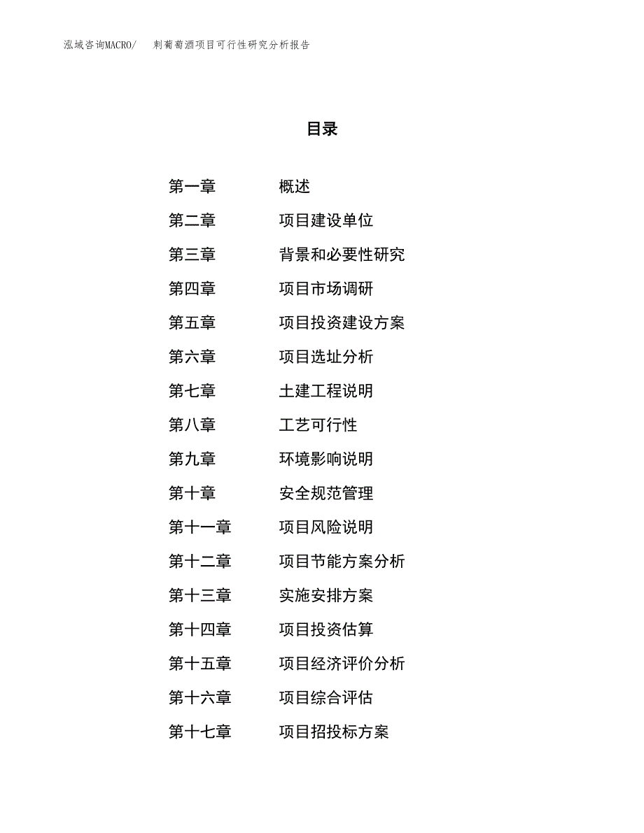 项目公示_刺葡萄酒项目可行性研究分析报告.docx_第1页