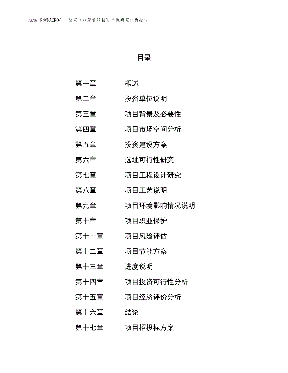 项目公示_放空火炬装置项目可行性研究分析报告.docx_第1页