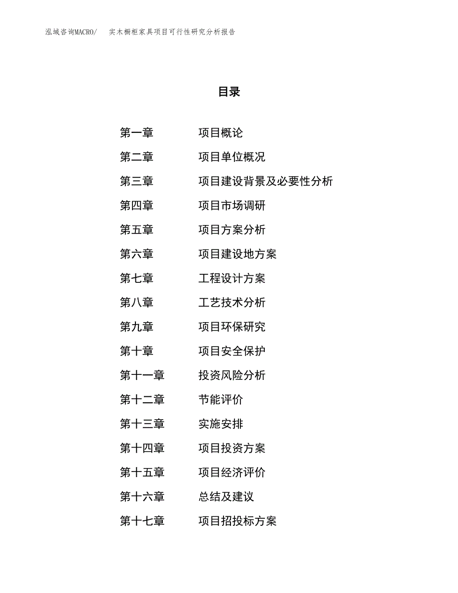 项目公示_实木橱柜家具项目可行性研究分析报告.docx_第1页