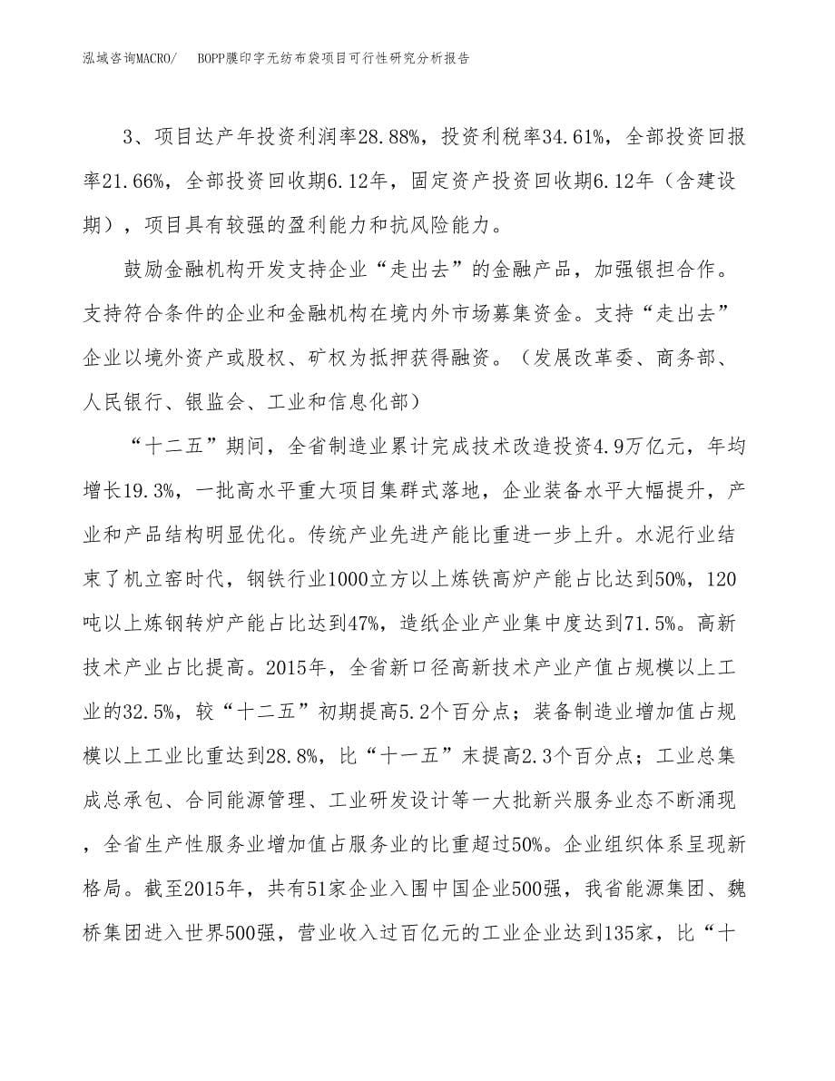 项目公示_BOPP膜印字无纺布袋项目可行性研究分析报告.docx_第5页