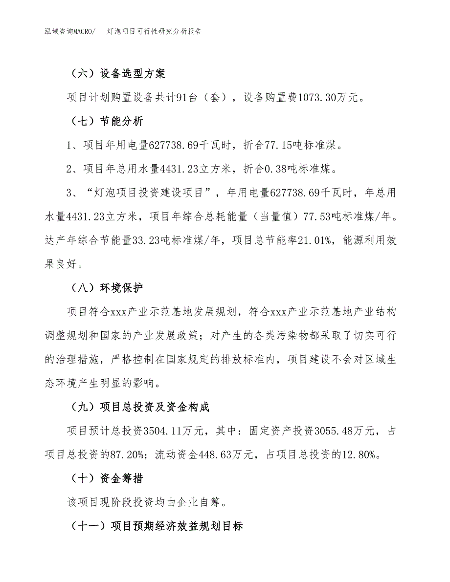 项目公示_灯泡项目可行性研究分析报告.docx_第3页