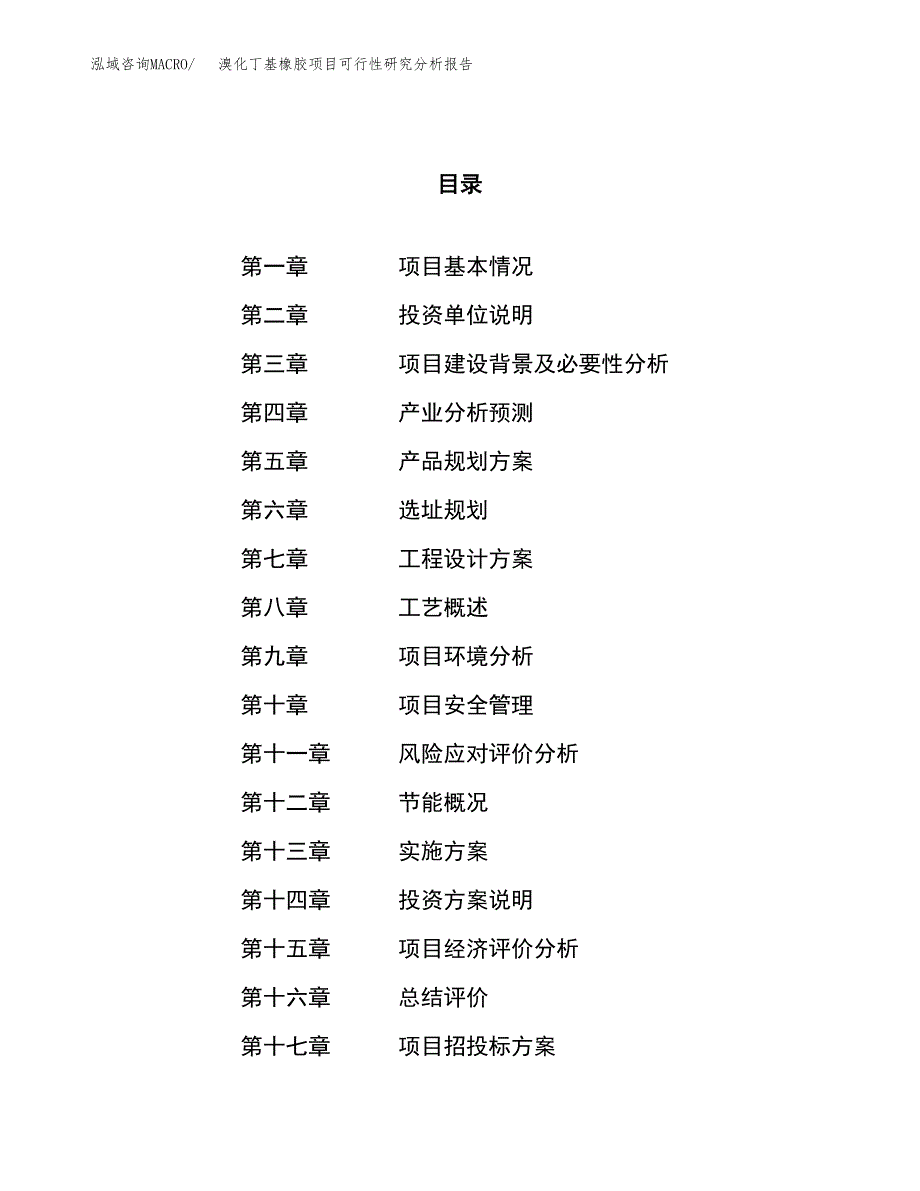 项目公示_溴化丁基橡胶项目可行性研究分析报告.docx_第1页