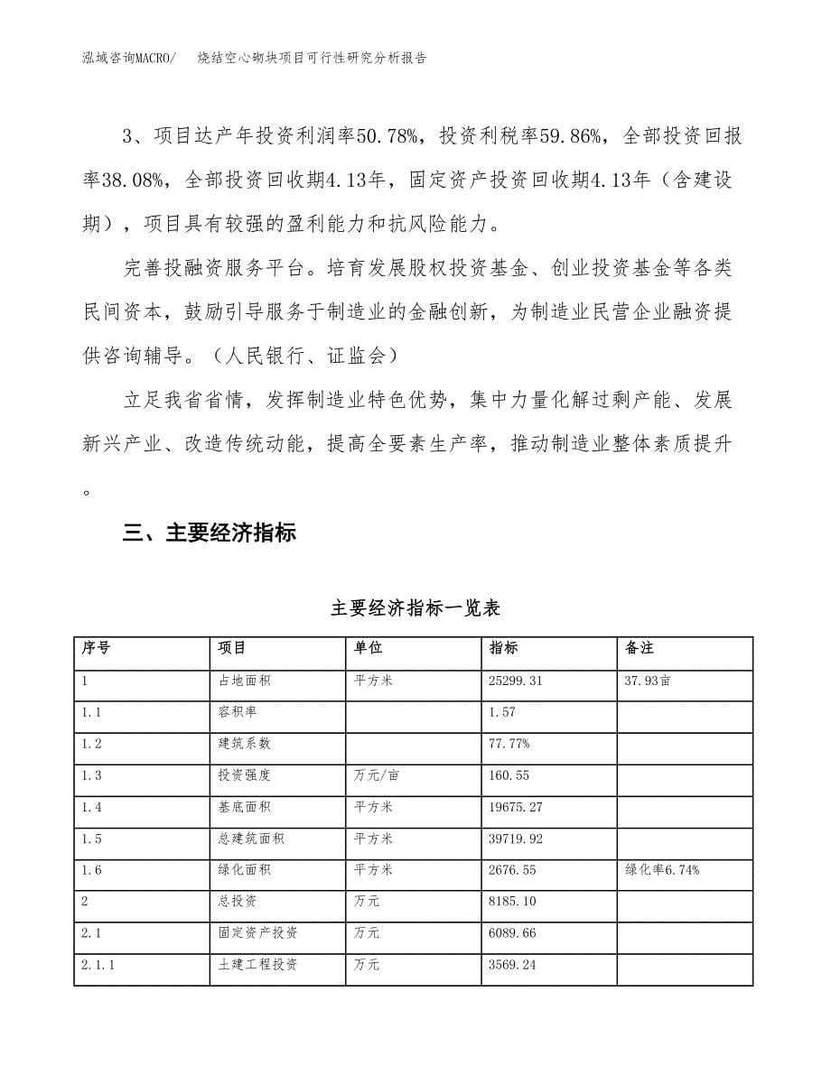 项目公示_烧结空心砌块项目可行性研究分析报告.docx_第5页