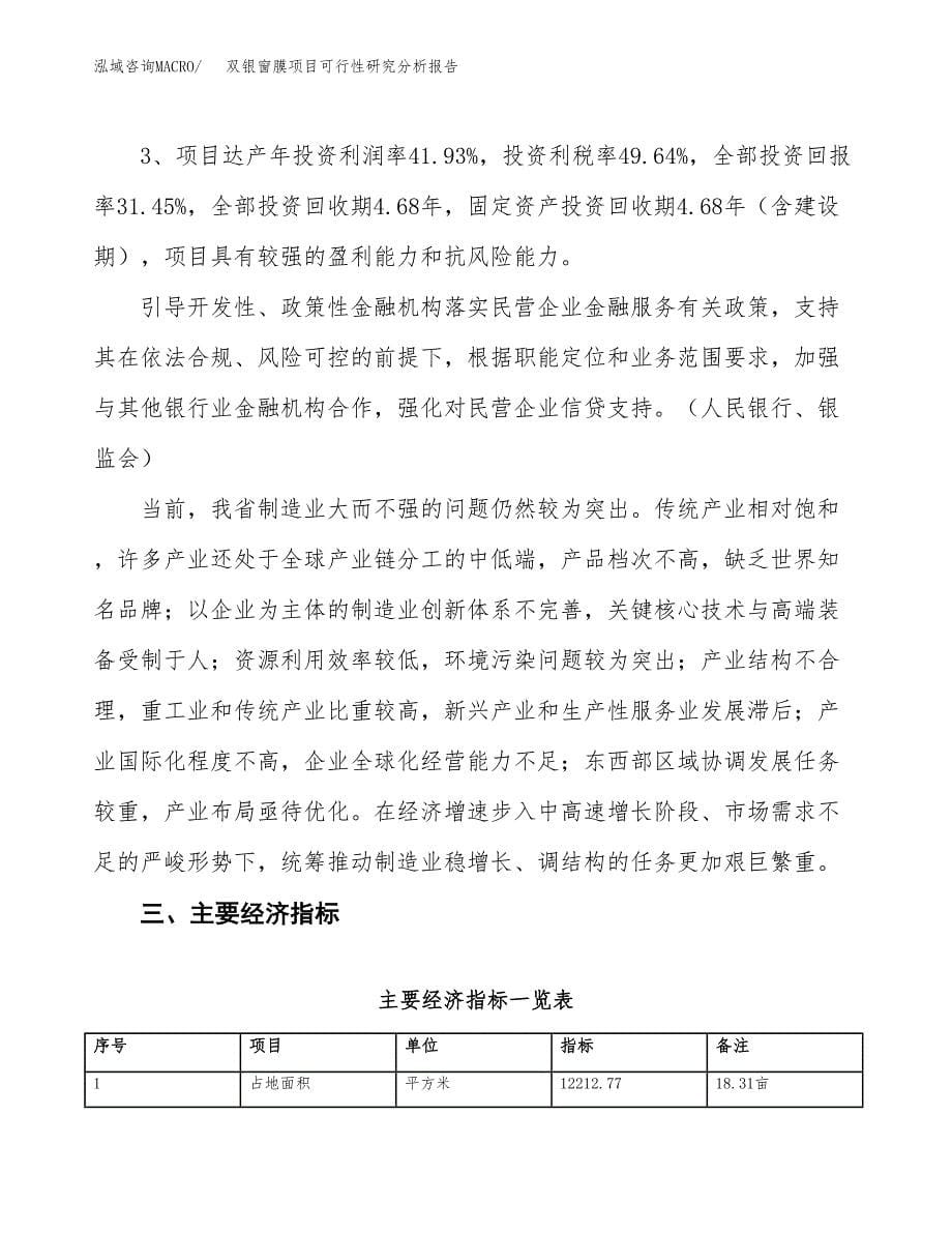 项目公示_双银窗膜项目可行性研究分析报告.docx_第5页