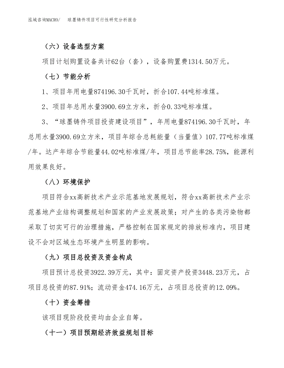 项目公示_球墨铸件项目可行性研究分析报告.docx_第3页