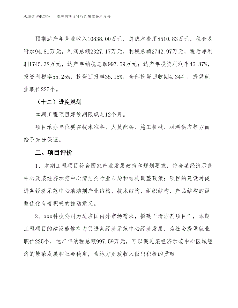 项目公示_清洁剂项目可行性研究分析报告.docx_第4页