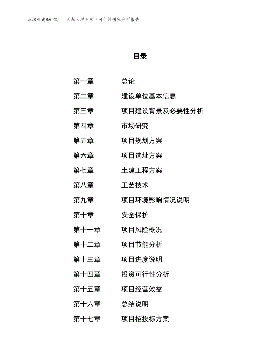 项目公示_天然大理石项目可行性研究分析报告.docx_第1页