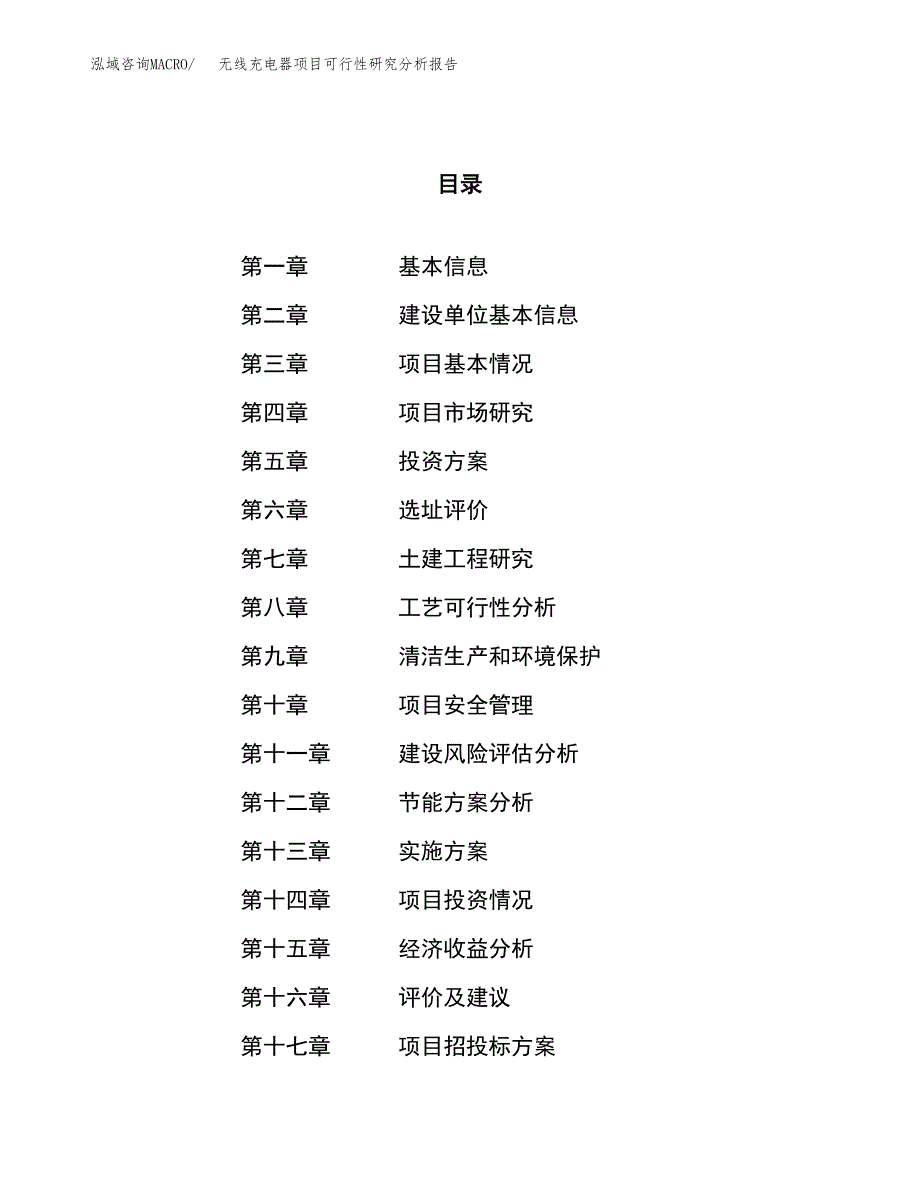 项目公示_无线充电器项目可行性研究分析报告.docx_第1页