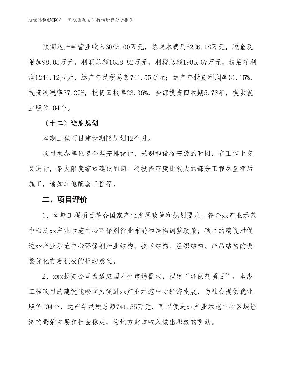 项目公示_环保剂项目可行性研究分析报告.docx_第4页