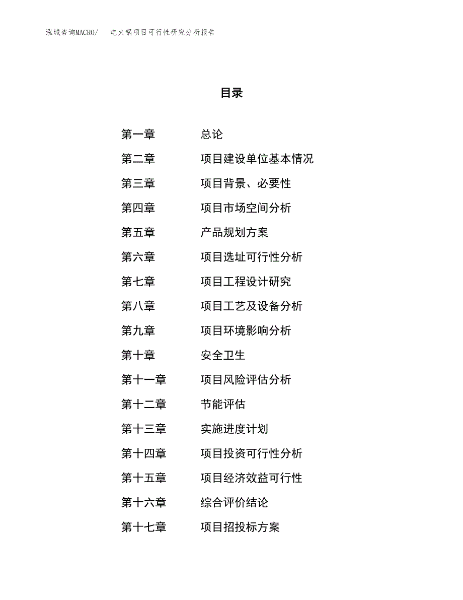 项目公示_电火锅项目可行性研究分析报告.docx_第1页