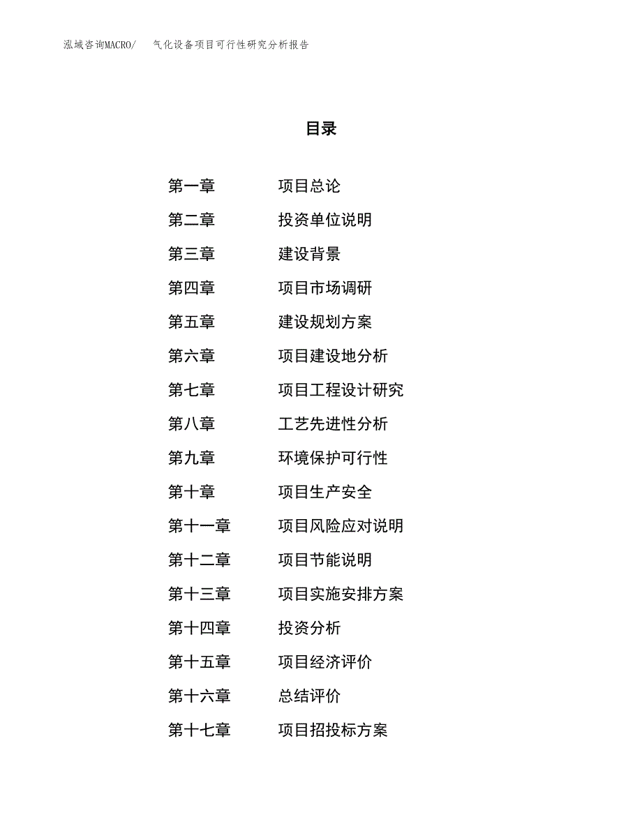 项目公示_气化设备项目可行性研究分析报告.docx_第1页