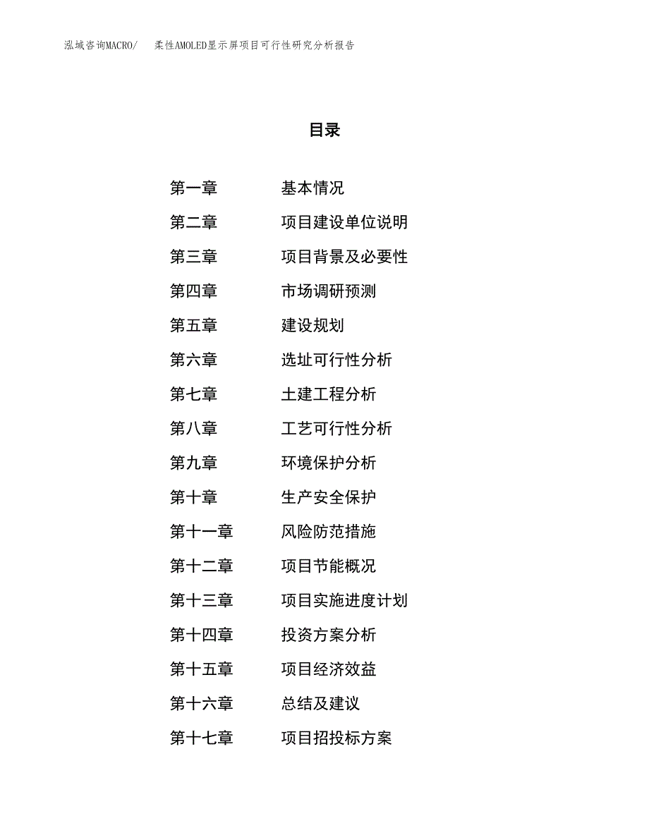 项目公示_柔性AMOLED显示屏项目可行性研究分析报告.docx_第1页