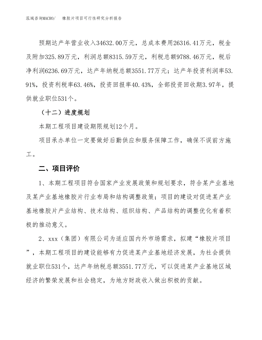 项目公示_橡胶片项目可行性研究分析报告.docx_第4页