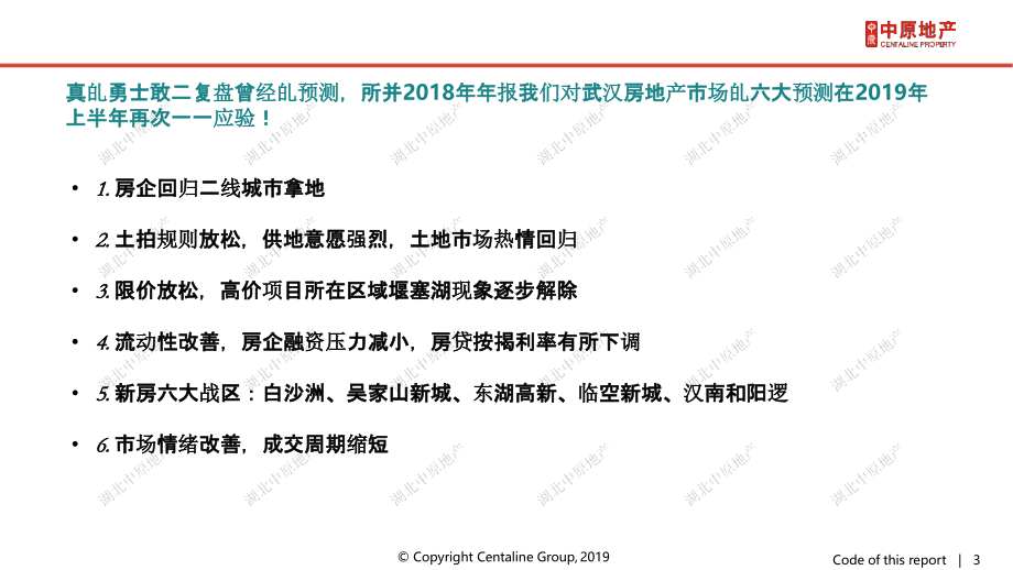 【房地产上半年报】武汉2019年上半年房地产市场报告-中原_第3页