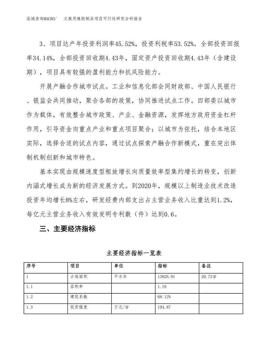 项目公示_文教用橡胶制品项目可行性研究分析报告.docx_第5页