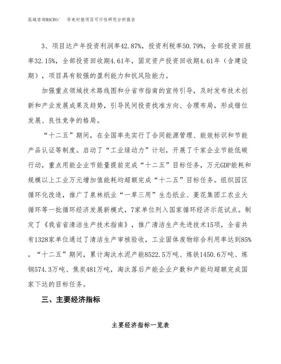 项目公示_导电衬垫项目可行性研究分析报告.docx_第5页