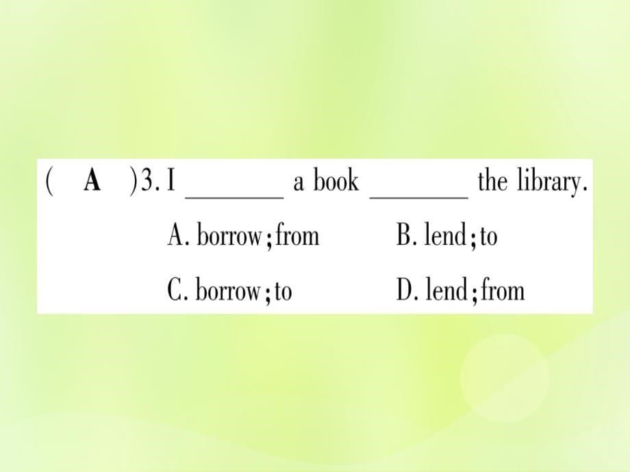 2018秋七年级英语上册 unit 1 school and friends lesson 5 may i have a book课件 （新版）冀教版_第5页