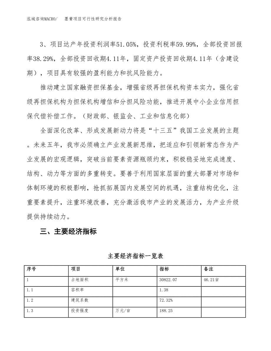 项目公示_墨膏项目可行性研究分析报告.docx_第5页