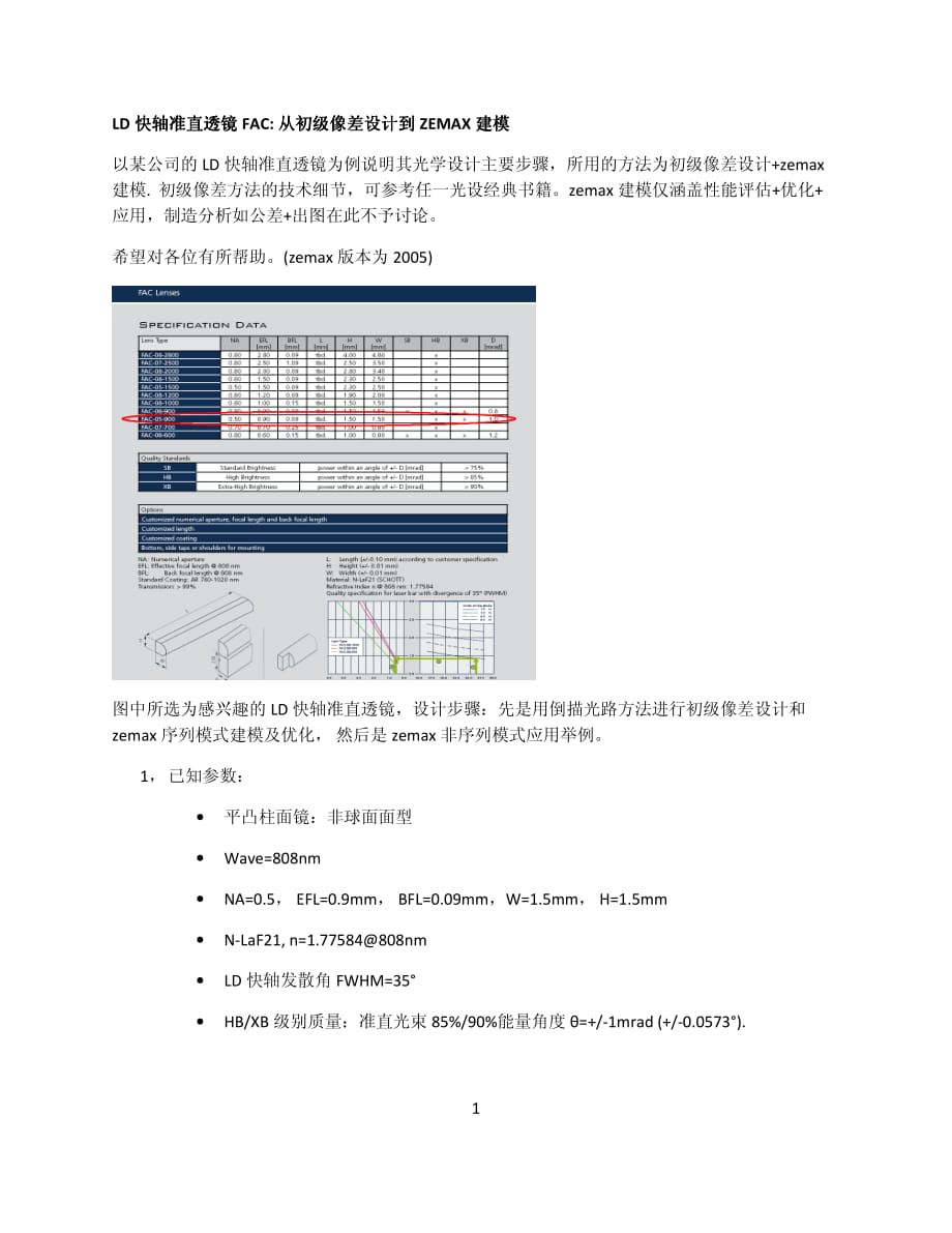 ld快轴准直透镜fac_第1页