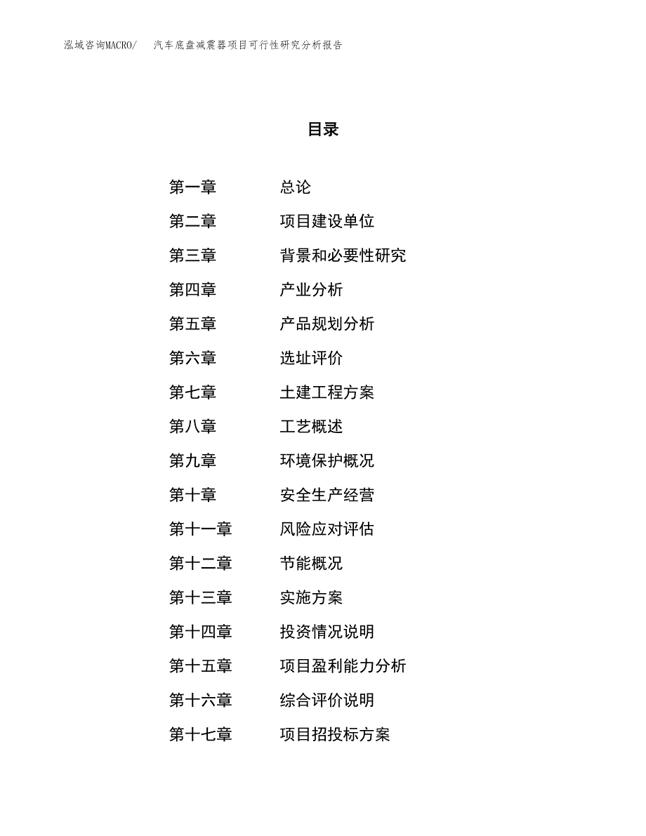 项目公示_汽车底盘减震器项目可行性研究分析报告.docx_第1页