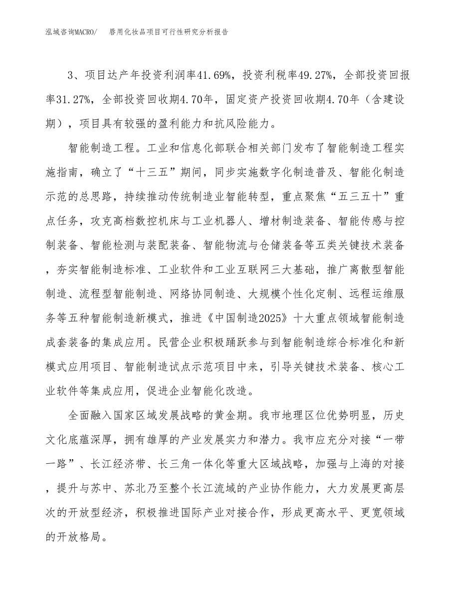 项目公示_唇用化妆品项目可行性研究分析报告.docx_第5页