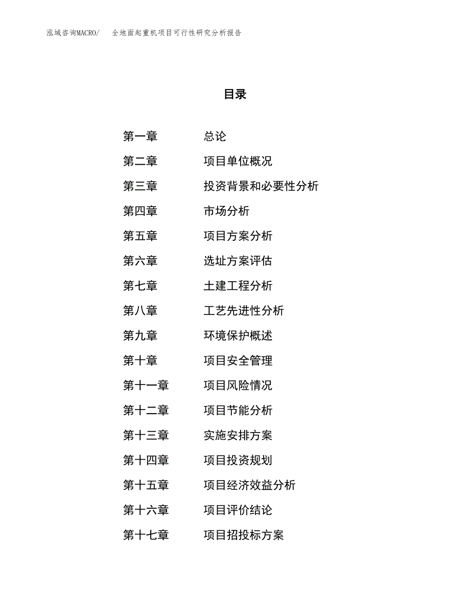 项目公示_全地面起重机项目可行性研究分析报告.docx_第1页