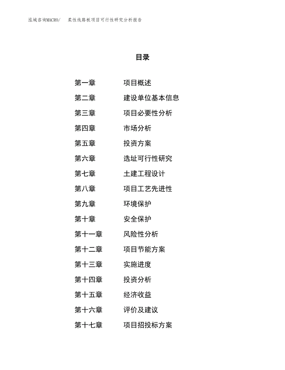 项目公示_柔性线路板项目可行性研究分析报告.docx_第1页