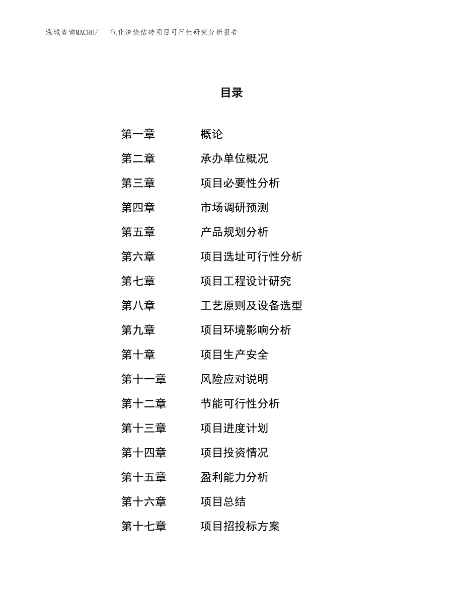 项目公示_气化渣烧结砖项目可行性研究分析报告.docx_第1页