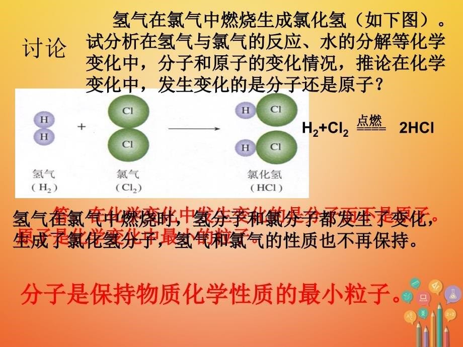 2018届九年级化学上册 第三单元 物质构成的奥秘 课题2 分子和原子（二）课件 （新版）新人教版_第5页