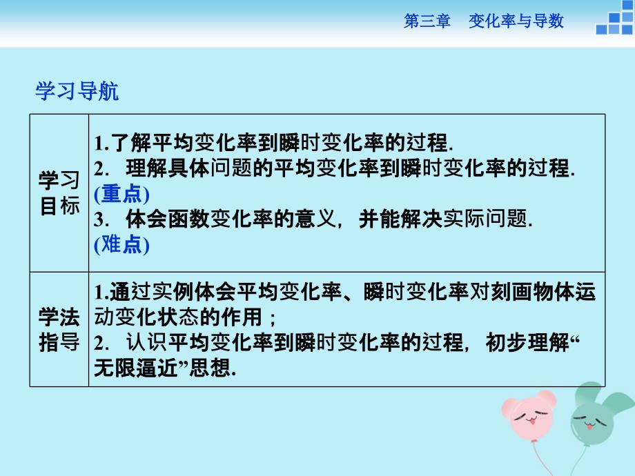 2018-2019学年高中数学 第三章 变化率与导数 3.1 变化的快慢与变化率课件 北师大版选修1-1_第3页