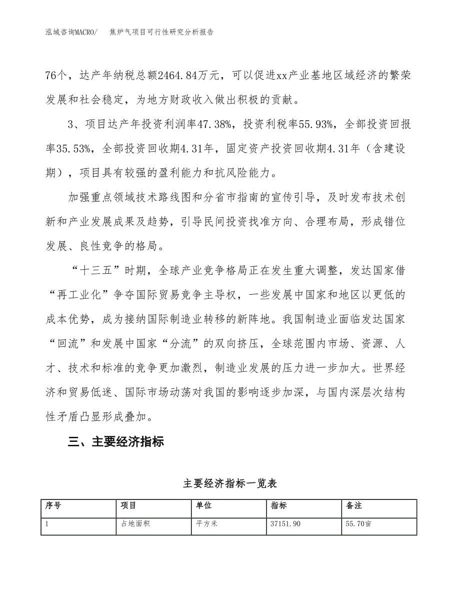 项目公示_焦炉气项目可行性研究分析报告.docx_第5页