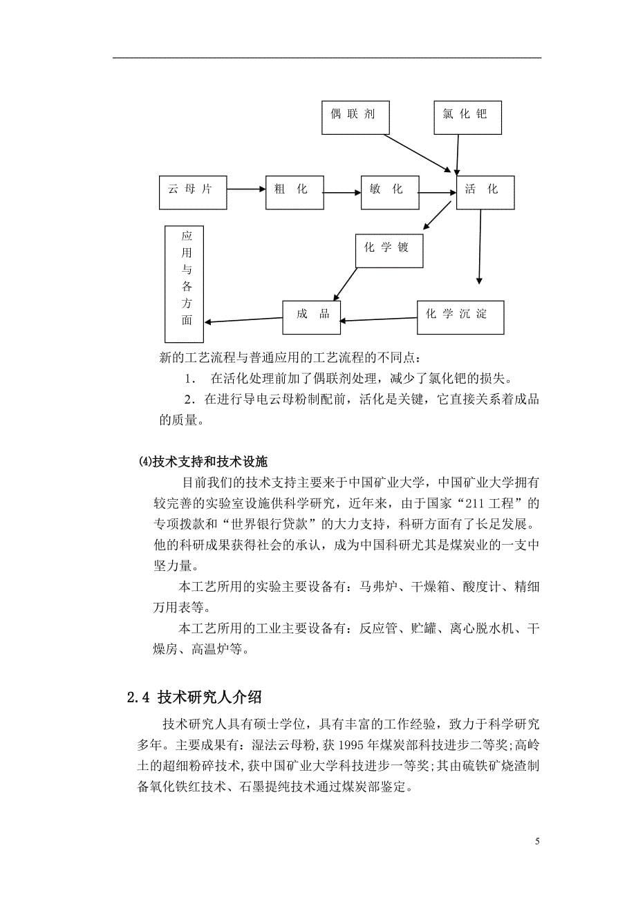 某公司导电云母粉项目商业计划书_第5页