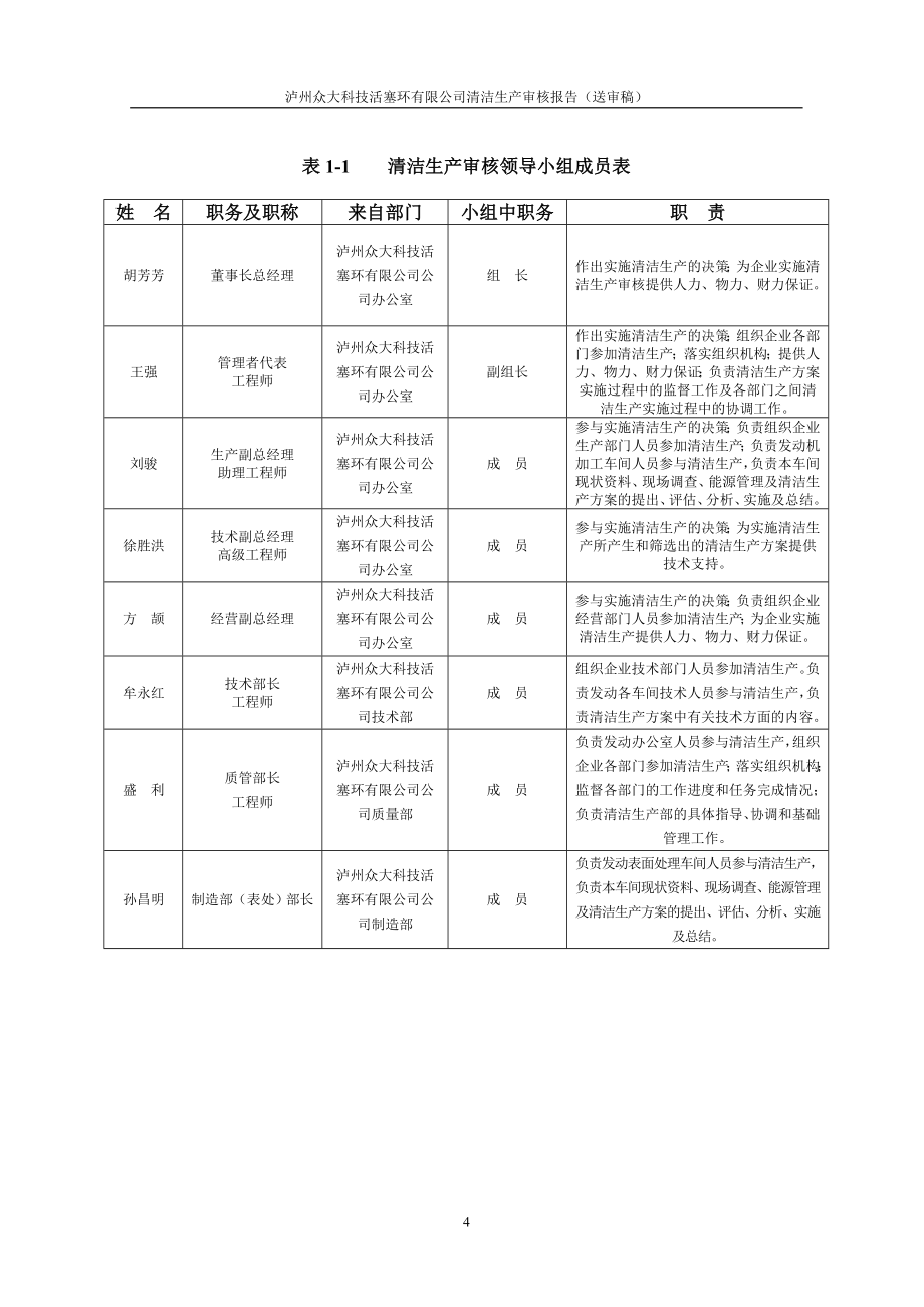 某科技活塞环有限公司清洁生产审核报告_第4页