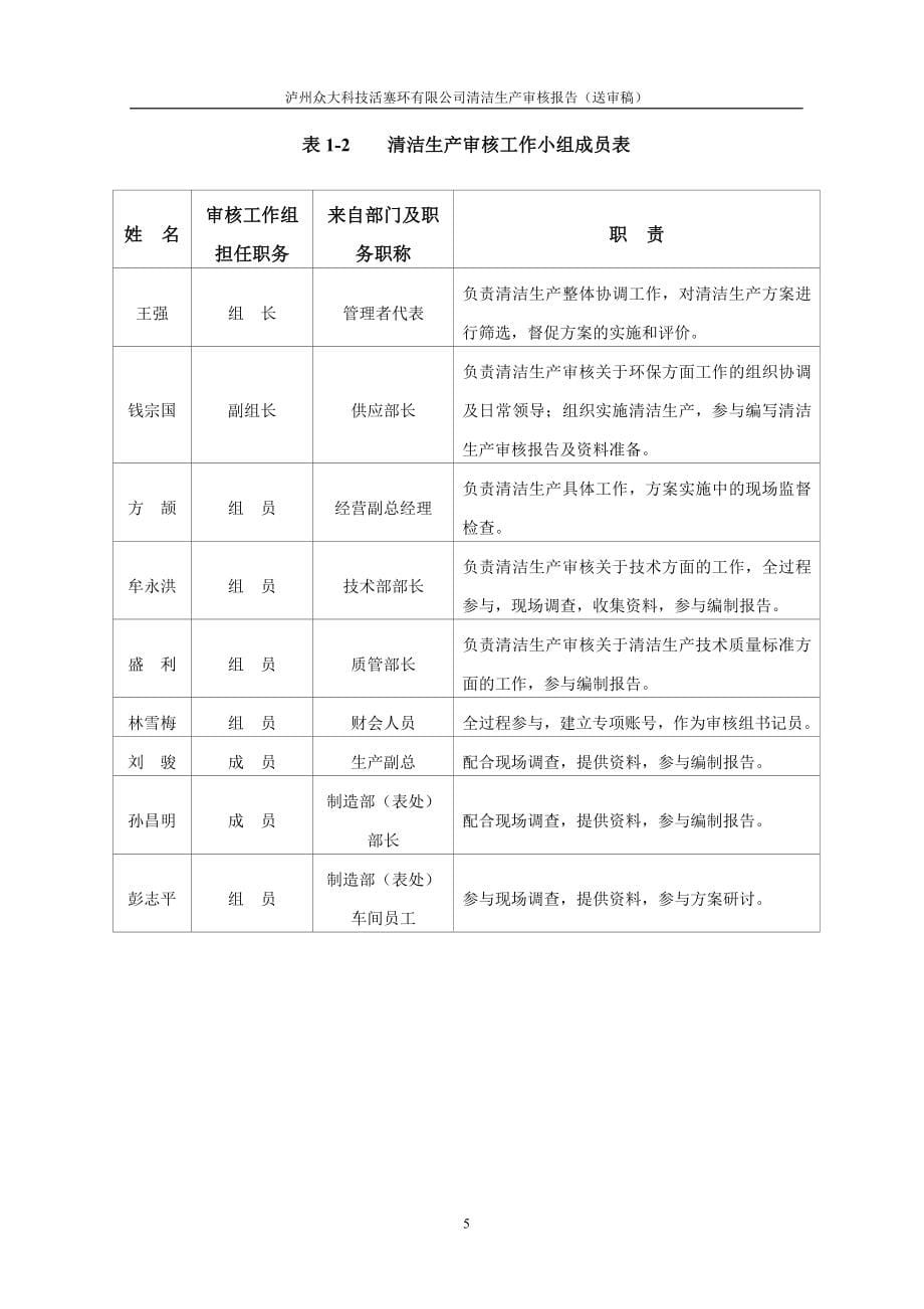 某科技活塞环有限公司清洁生产审核报告_第5页