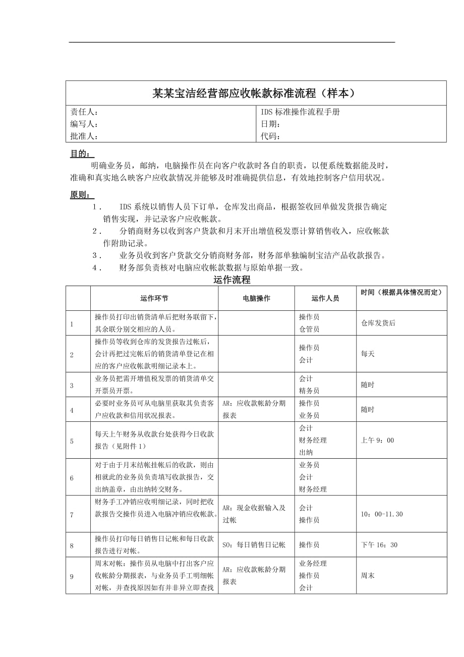 宝洁公司经营内部对帐流程6_第1页