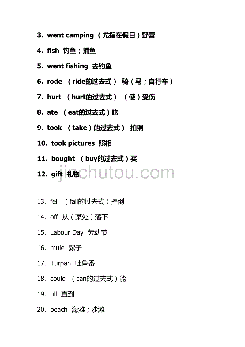 新人教版六年级英语下册单元词汇表_第4页