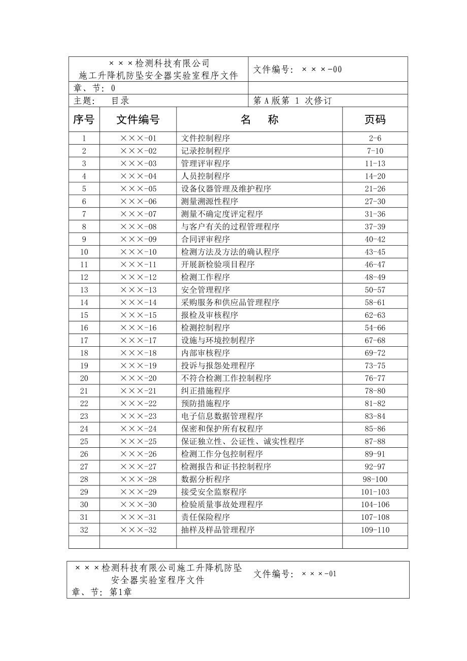 防坠安全器实验室管理体系文件_第2页