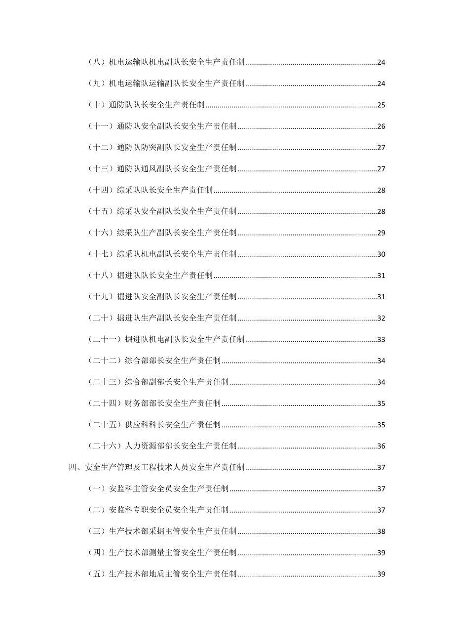 某煤矿全员安全生产责任制度汇编_第4页