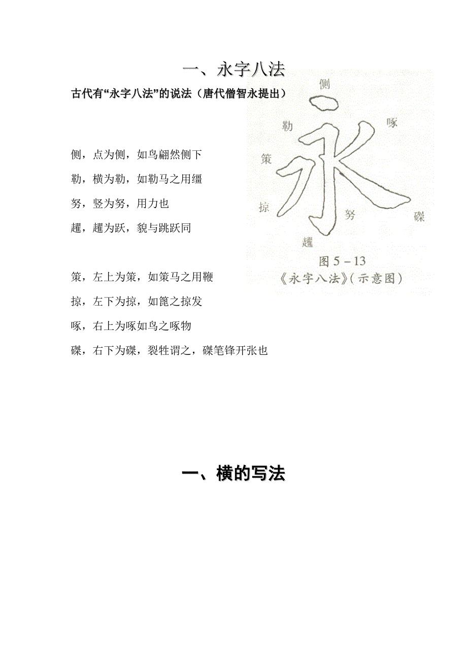 永字八法-毛笔字练习_第1页