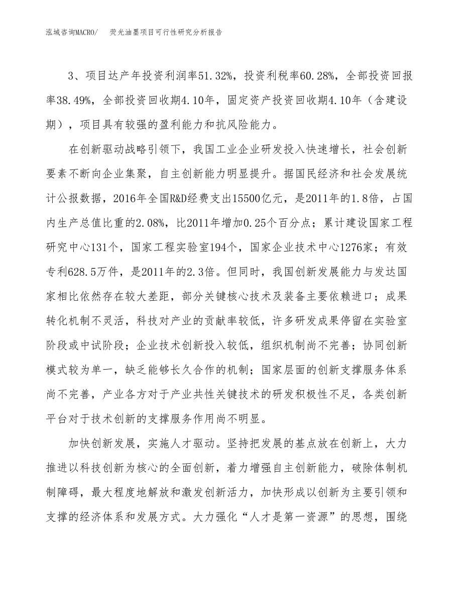 项目公示_荧光油墨项目可行性研究分析报告.docx_第5页