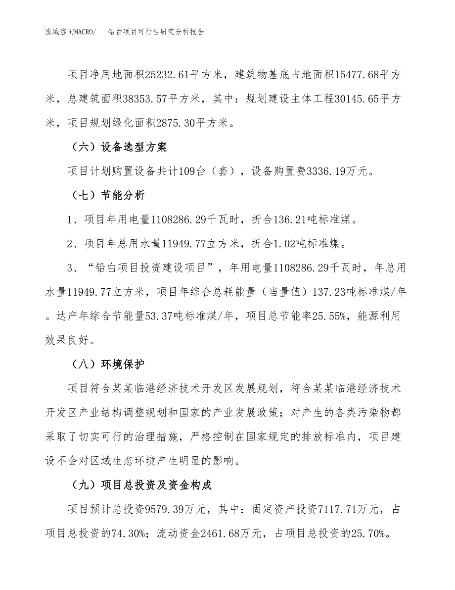 项目公示_铅白项目可行性研究分析报告.docx_第3页