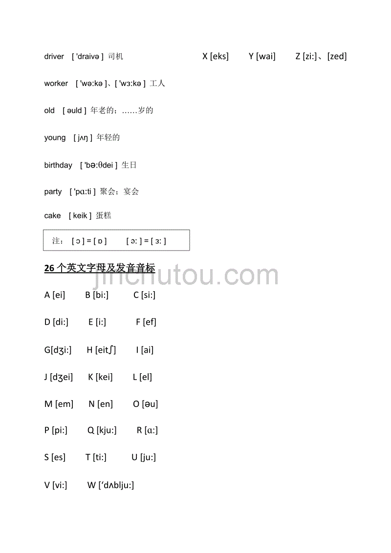 冀教版小学英语三年级上册单词表(带音标)_第3页